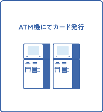 ATM機にてカード発行